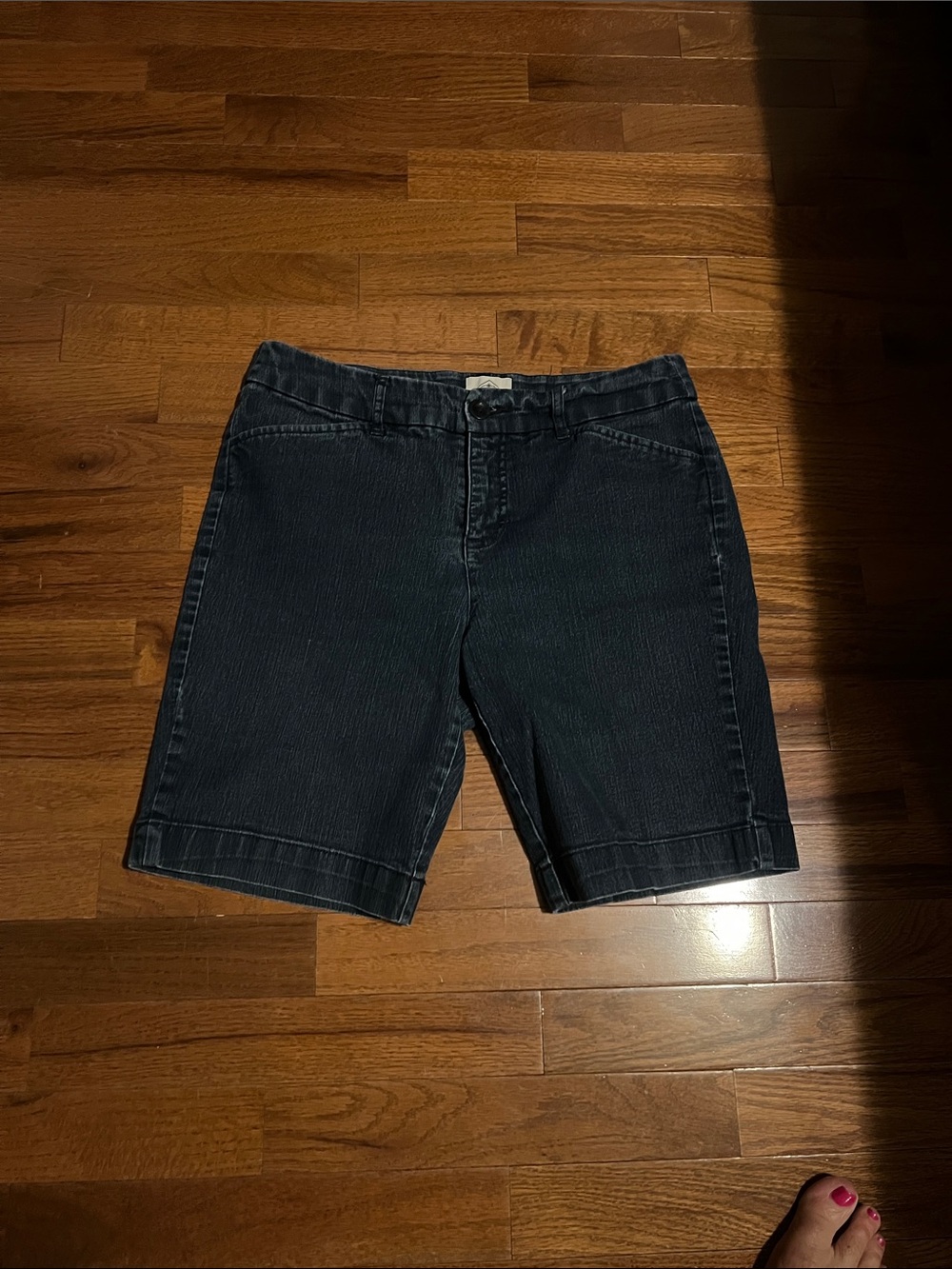 St. John's Bay Black Denim Bermuda Shorts